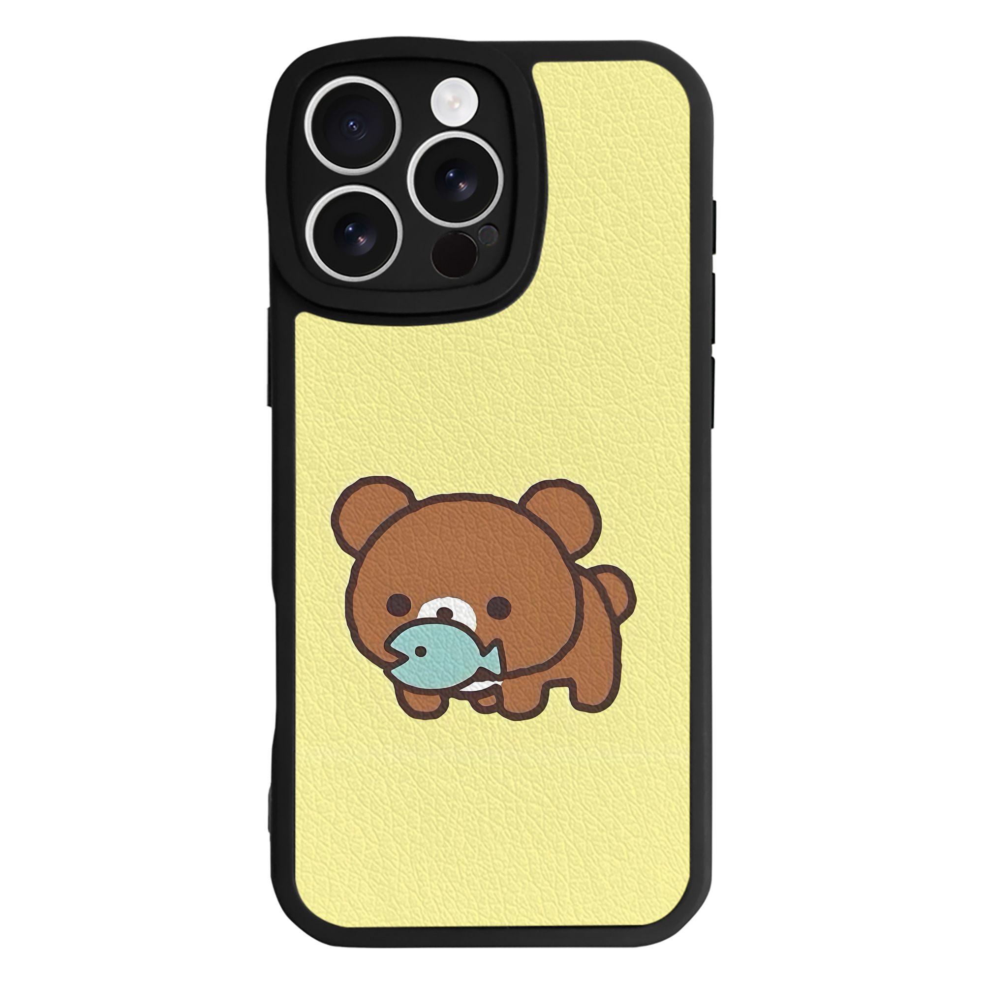 （画像用） リラックマ リラックマ キイロイトリ Rilakkuma Korilakkuma Kiiroitori 【iPhone 16シリーズ対応】シリコンスマホケース（レザー調） 材質：シリコン